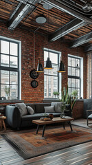 Cozy living room home interior design. Modern light house or apartment room with comfortable sofa, luxury stylish trendy couch and livingroom decor background. Living room furniture store concept .