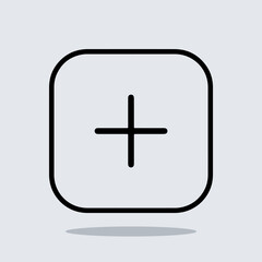 Obraz premium Add icon vector. Plus icon sign symbol vector. Medical cross vector icon illustration isolated on gray background