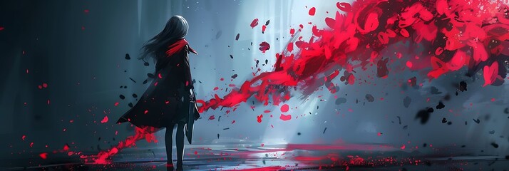 Abstract Anime background, manga style, LOFI, colorful wallpaper, poster cover