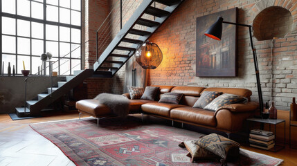 Cozy living room home interior design. Modern light house or apartment room with comfortable sofa, luxury stylish trendy couch and livingroom decor background. Living room furniture store concept .