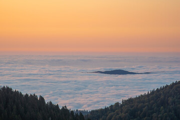 Various images from the Black Sea plateaus mountain peaks plateau houses clouds streams waterfalls lakes day and sunset colors