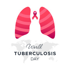 March 24. world tuberculosis day. Celebration of lung health day from tuberculosis. world tuberculosis day celebration template design