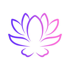 Fototapeta na wymiar Beauty lotus flower abstract logo vector image