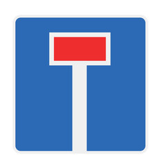 Dead end road sign icon