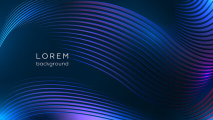 Elegant wavy blue composition with soft lines.