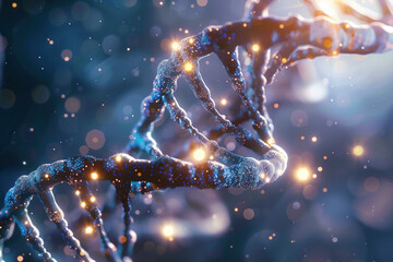 Genome sequencing. A slide background for showcasing bio hacking. Background image. Created with Generative AI technology.