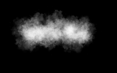 Fototapeta na wymiar A white fluffy cloud. A thick fog. An accumulation of vapor or smoke
