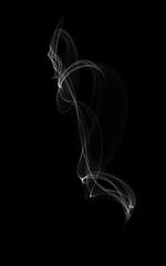 Clear smoke or vapor flowing upward.
