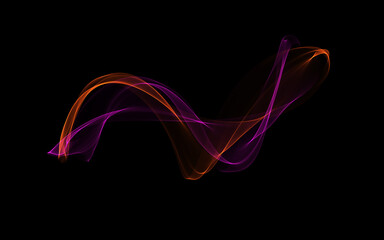 Upward flowing clear smoke or red transparent veil.