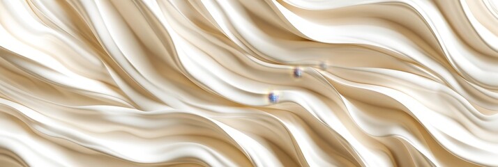 Fototapeta premium Top view of creamy vanilla yogurt in light white color for healthy eating concept, close up shot