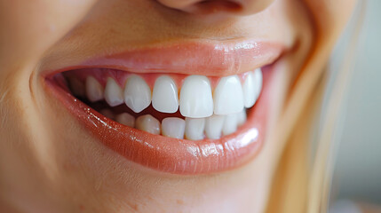 Obraz premium Closeup of a female smile dentist patient. 