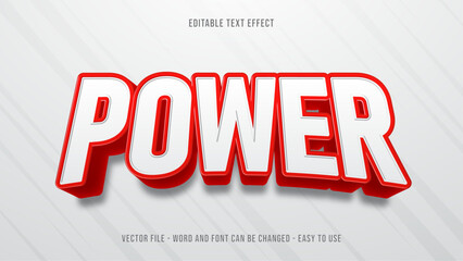 Editable text effect power bold style