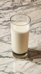 Milky goodness in a glass, creamy and comforting, evoking memories of simplicity.