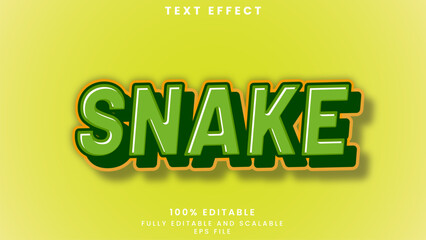 Fototapeta na wymiar Snake editable text effect 