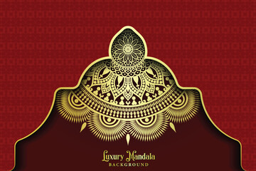 Luxury ornamental mandala background with golden arabesque patterns, element for invitation, meditation poster, yoga, wedding, book cover, cover page, luxury mandala art illustration vector art