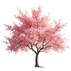Naklejka premium A pink tree with pink blossoms