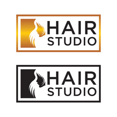 Hair beauty womens logo design for salon makeover hair stylist haidresser hair cut