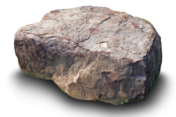 Set of stones white background Clipping path