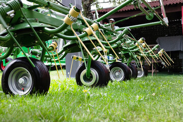 Agricultural machinery in agricultural fair