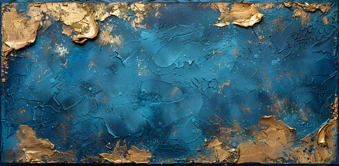 Fototapeta na wymiar blue gradient abstract paint, in the style of fluid landscapes, atmospheric clouds, dark sky-blue and light beige, marble, mysterious landscapes, poured
