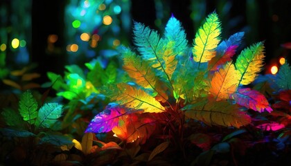 Fototapeta premium fluffy leafs, colorful 