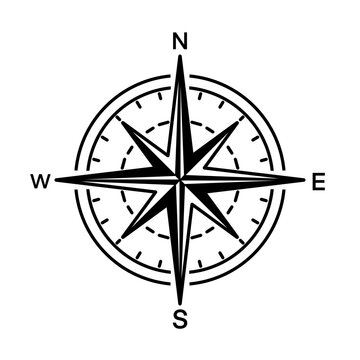 Comapass line icon Template icon illustration design