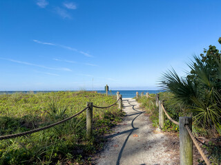 Desolate Turtle Beach on Florida's Gulf of Mexico coast