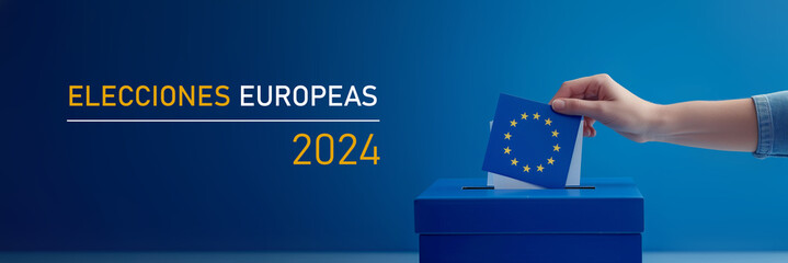Motivo para las elecciones europeas de 2024 con texto - obrazy, fototapety, plakaty
