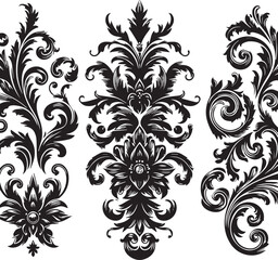 Abstract elegance seamless pattern with floral background.