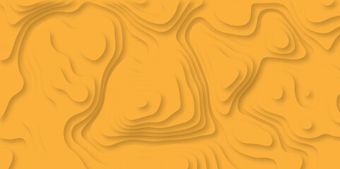  Seamless abstract Orange wave line papercut background 3d realistic design use for ads banner and advertising print design vector. 3d topography relief. Vector topographic illustration.