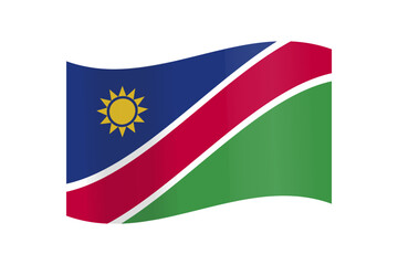 Fototapeta premium Namibia flag in vector design 