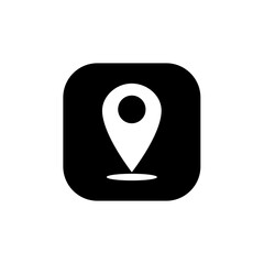 Silhouette Map Pin Icon