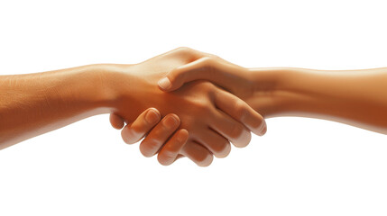 Two People Shaking Hands Over