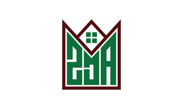 ZDA initial letter real estate builders logo design vector. construction ,housing, home marker, property, building, apartment, flat, compartment, business, corporate, house rent, rental, commercial