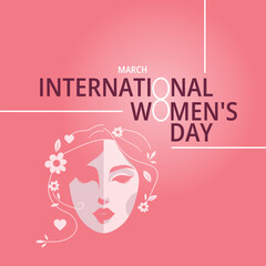 International women's day March 8th social media post  ,celebration , sale banner, web banner, Instagram story template illustration Design 