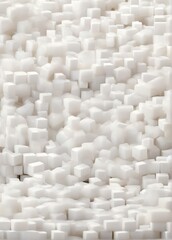 Obraz premium Bunch of white plastic cubes detailed texture background from Generative AI
