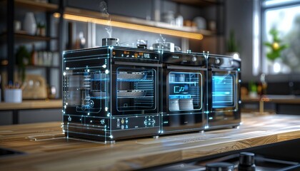 Predictive Maintenance for Home Appliances, predictive maintenance for home appliances with an image showing AI algorithms analyzing usage patterns and performance data to predict, AI