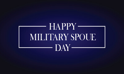 Happy Military Spouse Day Stylish Text With Usa Flag Design