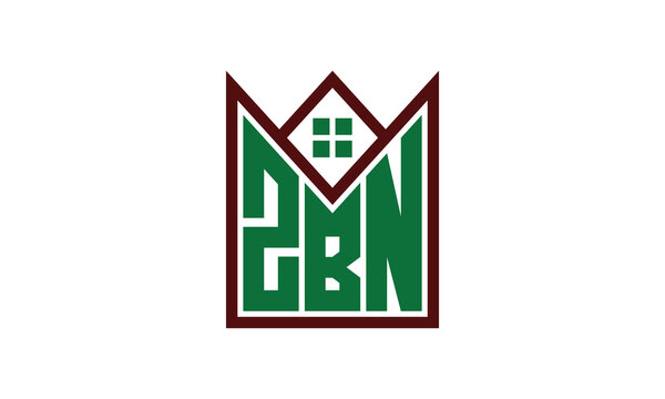 ZBN initial letter real estate builders logo design vector. construction ,housing, home marker, property, building, apartment, flat, compartment, business, corporate, house rent, rental, commercial