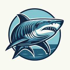 Angry Shark sport Mascot Gaming Logo Template