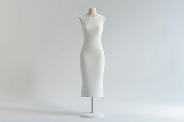 Elegant White Female Mannequin Isolated on a Clean Background
