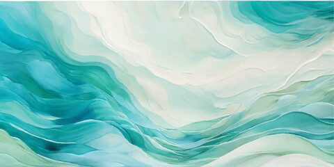 abstract soft blue and green abstract water color ocean wave texture background. Banner Graphic Resource as background for ocean wave and water wave abstract graphics	