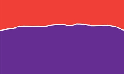 Gap ripped in red paper on white background. Copy space eps 10