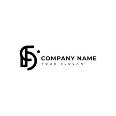 Modern Letter fd logo vector design template