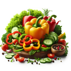 salad pepper isolated on white background