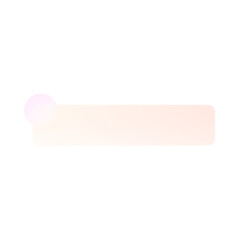 glass effect, rectangle on a white background with button