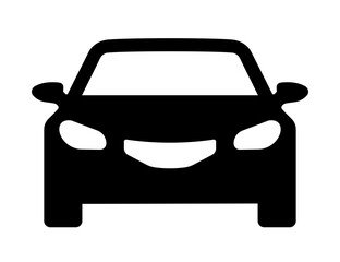 Car icon. Car symbols front view. Sedan car icon. Transport symbol. Vector illustration. PNG