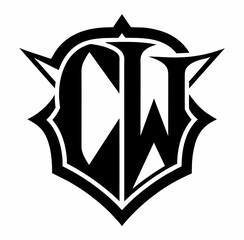 Letter CW logo vector