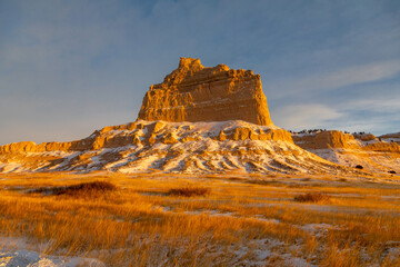 Fire and ice on the rock