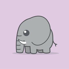 Child elephant, baby elephant, elephant cartoon, cute elephant, cartoon vector illustration